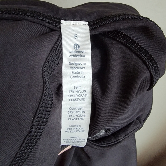 Lululemon Speed Tight IV in Black size 6 NWT - Picture 9 of 10